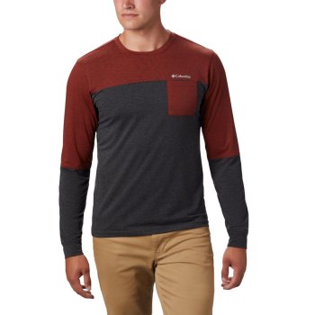 Pánské Mikiny Columbia Outdoor Elements Long Sleeve Červené Tmavě Šedé DYIPER049